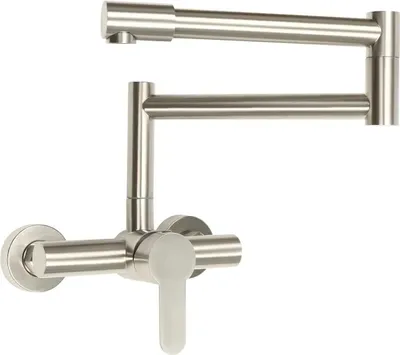 Obrázek produktu pro Kuchyňská baterie – vodovodní kohoutek – otočný o 360° – z masivního mosazi – přípojka G1/2 – stříbrná