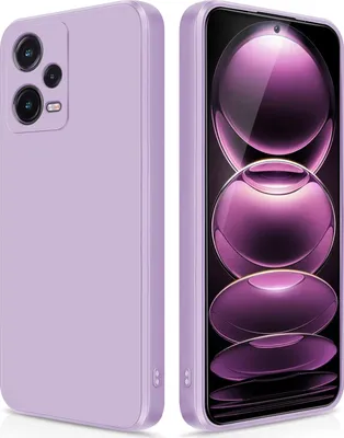 Produktbild von Silikon Hülle für Xiaomi Redmi Note 12 Pro 5G Flüssigsilikon Dünn Gel Gummi Matt Kratzfeste Schutzhülle Lila