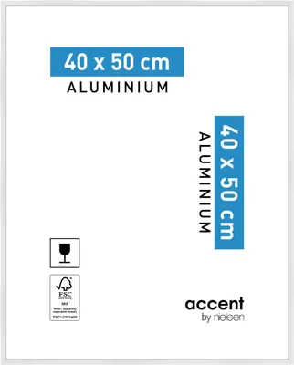 Produktbild von accent by nielsen Aluminium Bilderrahmen Accent, 40x50 cm, Weiß Glanz