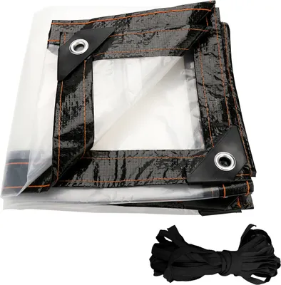Produktbild von karpal 2 x 2m Plane Wasserdichte, Transparente Plane mit oesen und Seil, Faltbar Vordaecher und Planen, Wetterfeste Pflanzendach fuer Gartenmoebel Pflanzen Gewaechshaus Pet Hutch Dach Balkon