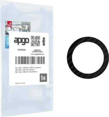 Produktbild von apgo Objektivschutz-Folie, Kameraschutz kompatibel mit Motorola Razr 5G, Carbon-Imitation, Rückseite Schutzfolie für Kamera-Insel, Hinten Folie, kratzfest, schwarz