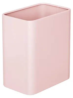 Immagine prodotto di Contenitore per rifiuti da bagno, piccolo, rosa, in metallo, 8 litri, rettangolare, senza coperchio