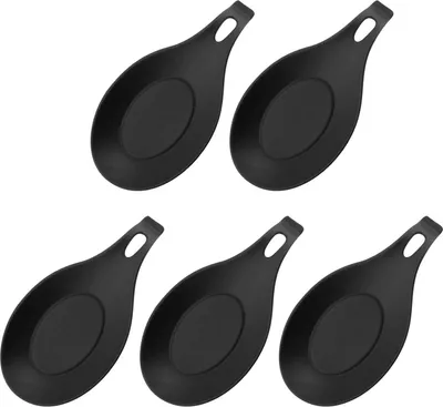 Produktbild von 5-teiliger Silikon-Löffelablagehalter, hitzebeständiger Löffelhalter, Mehrzweck-Obstschale, Snackschale, Küchenutensilien-Organizer