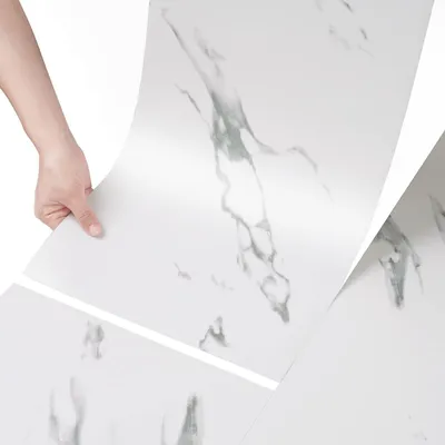 Image de Revêtement de sol en vinyle adhésif imitation marbre