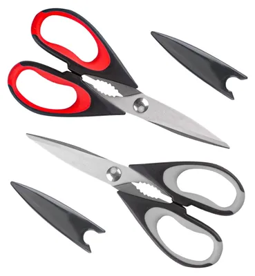 Produktbild von Küchenschere - 2er Set Allzweck - Für Fleisch, Geflügel, Kräuter und Gemüse - Edelstahl - Spülmaschinenfest
