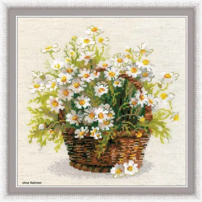 Produktbild von Riolis Stickbildset Kreuzstich "Russichen Gänseblümchen", Zählmuster