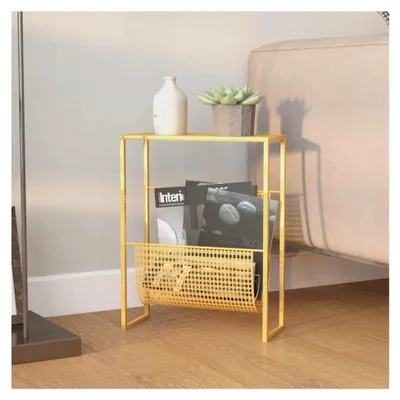 Produktbild von Zeitschriftenständer Gold 35x15x45cm