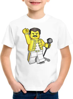 Produktbild von style3 I want to brick free Kinder T-Shirt freddie rock you baustein