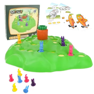 Produktbild von FAMILIEN-BRETTSPIEL: HASENrennen – Wettlauf zur Karotte – Karten