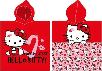 Produktbild von Hello Kitty Kapuzenponcho-Handtuch