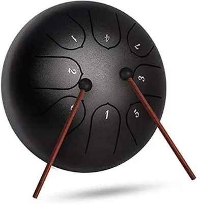Produktbild von Famanu Steel Tongue Drum - Handpan Drum - 15 cm / Schwarz