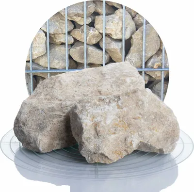 Produktbild von Schicker Mineral-Kalk Gabionensteine beige-60-120mm