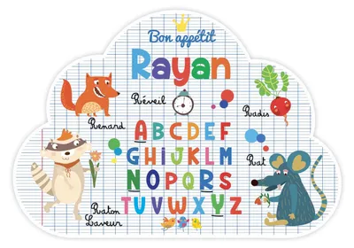Platzset Wolken-Design Tiermotive 29x41 cm