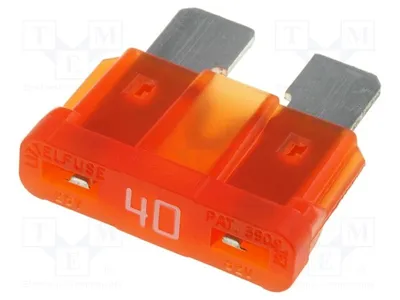 Zdjęcie produktu dla 10 sztuk bezpieczników: bezpiecznik topikowy 40A ATO 0287040.PXCN, bezpieczniki samochodowe Stard, 32V, 19mm
