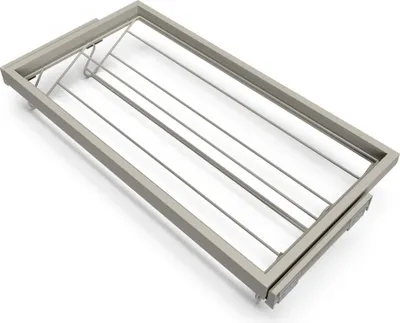 Image de Penderie rabattable pour armoire Hang- 450 - 600- Peint gris pierre- Acier et Plastique