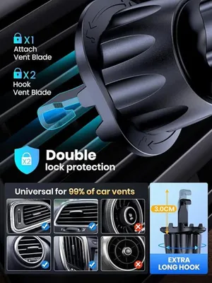 Produktbild von Universal Handyhalterung 360° drehbar mit Hakenklammern für iPhone Android