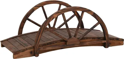 Produktbild von vidaXL Gartenbrücke mit Rad-Design 99x50x38 cm Massivholz Tanne