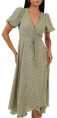Produktbild von Brave Soul - Midikleid für Damen, V-Ausschnitt GT25725 (36 DE) (Gelb)