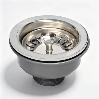 Küchensiebventil Ø 110 mm, Edelstahl, doppelwandig, für Spülbecken