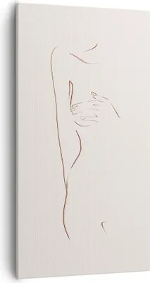 Produktbild von Bild auf Leinwand - Leinwandbild - Einteilig - Skizze Nacktheit Frau - 55x100cm - Wand Bild - Wanddeko - Wandbilder - Leinwanddruck - Bilder - Wanddekoration - Leinwand bilder - PA55x100-4552