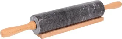 Image de Kinghoff rouleau a pâtisserie en marbre avec support 40722