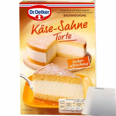 Produktbild von Dr. Oetker Käse-Sahne Torte Backmischung (1x385g Packung) + usy Block
