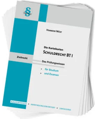 Obrázok produktu pre Karteikarten Schuldrecht BT I