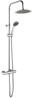 Image de Color colonne de douche thermostatique chromée et blanche Essebagno