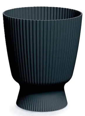 Produktbild von Runder Kunststoff-Blumentopf Anthrazit 22 cm für Innen- und Außenbereich