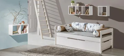 Immagine prodotto di Letto con rete letto matrimoniale 2 x letti letto per bambini letto per giovani letto contenitore NUOVO