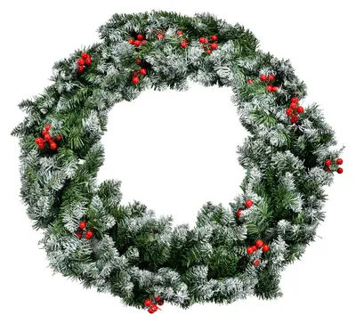 Produktbild von Clayre & Eef Weihnachtskranz Ø 75 cm Grün Kunststoff