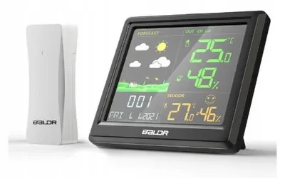Obrázek produktu pro Baldr B0389WST2H2 Meteostanice – přesné měření, černá