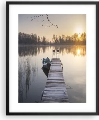 Produktbild von Gerahmtes Poster - Schwarzer Rahmen - Brücke Westen die Sonne - 40x50 cm - Wand Bild - Wanddeko - Wandbilder - Wandposter - Bilderrahmen - Bilder - Kunstdruck - Wandbild - P2BPA40x50-4197