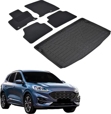 Produktbild von Kofferraumwanne Fußmatten Set Für Ford Kuga Ab 2020, Genaue Passform, mit Hoher Rand