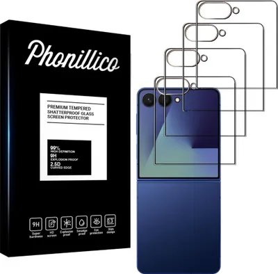 Produktbild von Hartglas für Samsung Galaxy Z FLIP 7 [4 Stück] Displayschutzfolie Screen Protector Film Anti-Kratzer Glas Resistant Phonillico®