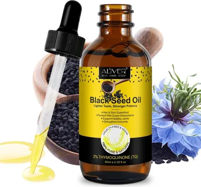 Immagine prodotto di Olio di cumino nero spremuto a freddo Nigella sativa olio per la pelle olio per i capelli immunità bio vegan 1x 60ml