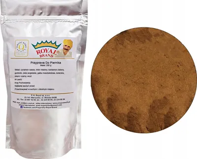A product shot of a spice blend package and a circular sample of the spice.