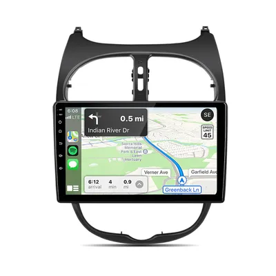 Produktbild von Carplay 9zoll 4+64G Andriod15 Autoradio GPS Navi für Peugeot 206 2001-2008 SWC WIFI BT RDS DSP DAB+ 2DIN 4Kern