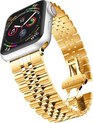 Produktbild von Strap-It Apple Watch Ultra Jubilee Stahlarmband (Gold)