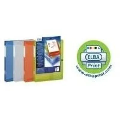 Produktbild von ELBA Sammelbox POLYVISION, A4, PP, Füllhöhe: 40 mm, sortiert transparente Sichttasche auf dem Vorderdeckel, transparent, - 8 Stück (994034 SB)