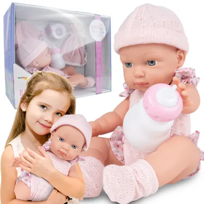Immagine prodotto di Bambola per bambini Malplay bambola per l'alimentazione del bambino e accessori per bambini da 18 mesi 30cm regalo