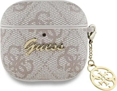 Produktbild von GUESS Tasche passend für APPLE AirPods 4 GUA4G4GSMP ( Polyurethan4G W / Charm) rosa