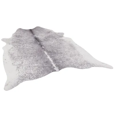 Produktbild von Teppich Kunstfaser Tierfell Rinderfell Optik , Größe:125x160 cm, Farbe:Grau