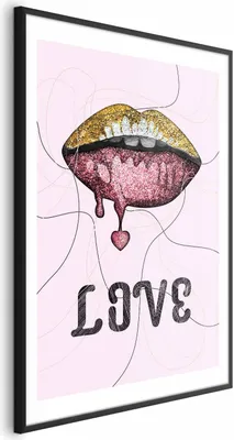 Produktbild von Posterpapier Poster - Fluid Lips 60x90 cm Text m-A-0931-ao-a
