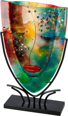 Produktbild von Casablanca by Gilde Gesichtsvase oval Violet lila H. 49 cm, 59283