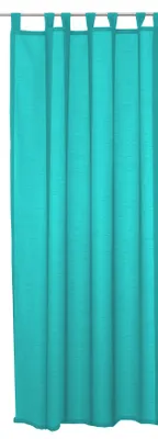 Produktbild von Vorhang türkis 140x245 cm halbtransparent Seidenglanz Schlaufen Gardine Schlaufenschal