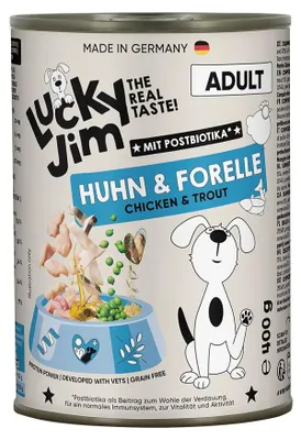 Produktbild von Lucky Jim Classic Adult Huhn & Forelle 400g
