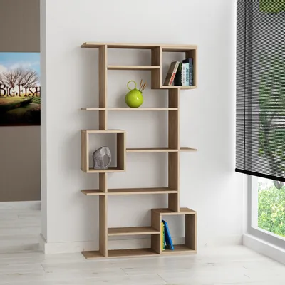 Produktbild von Modernes Bücherregal Houseland Soto Eiche natur