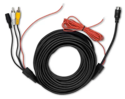 Produktbild von Carmedien Rückfahrkamera Anschlusskabel 15 Meter Lang Kabel 4Pin Auto 12-24Volt