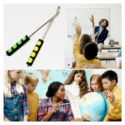 Produktbild von 2 Stück Teleskop Fahnenmast Set, 1,6m Tragbare Teleskopstange für Fahnen, Edelstahl Fahnenstange für Festivals, Teleskopmast für Lehrer und Reiseleiter